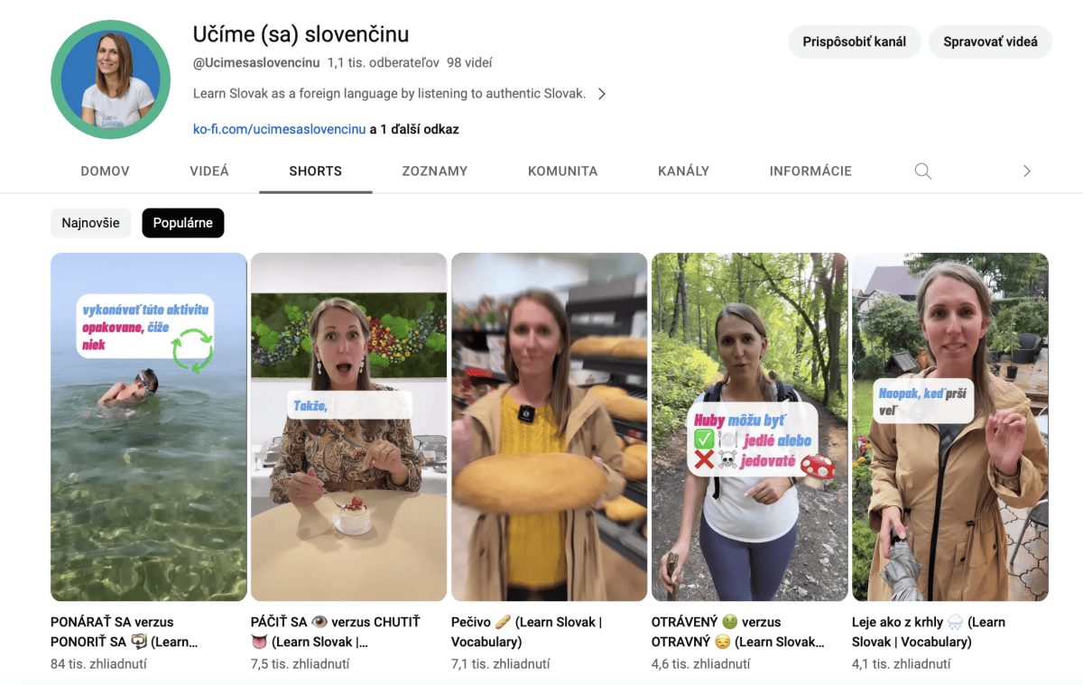 Učíme(sa)slovenčinu - Youtube