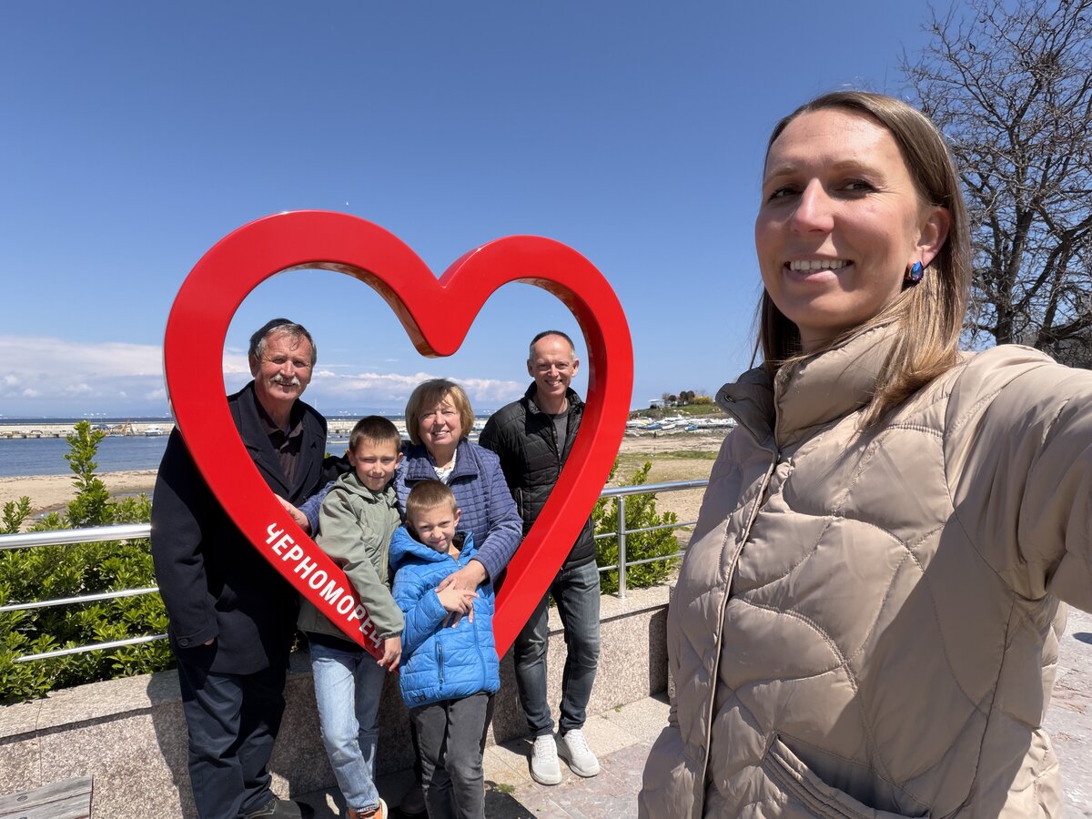 Spoločné fotenie pri mori