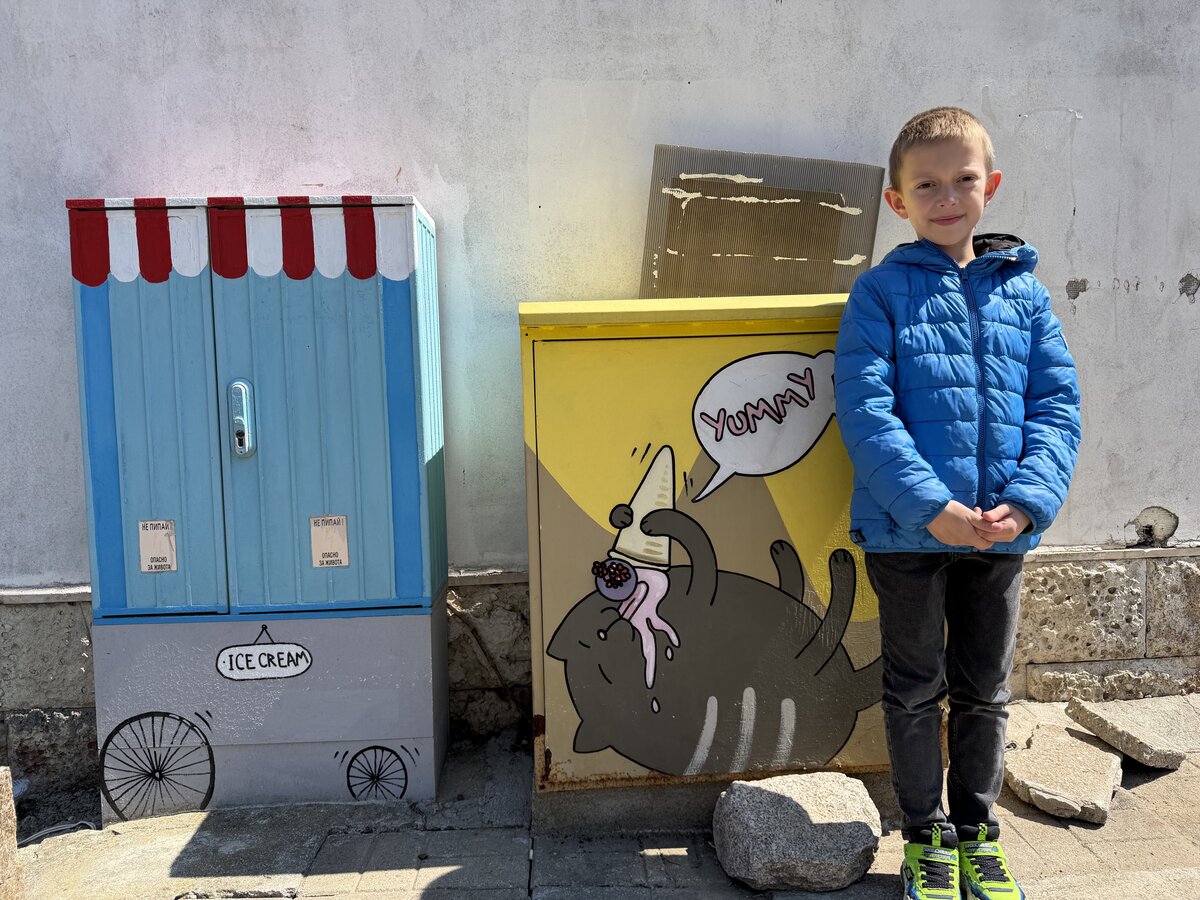 Pouličná maľba - zmrzlina